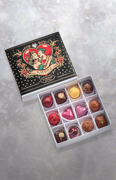 Tattoo Amore-Paar mit Alkohol